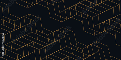 Line vector seamless pattern, modern stylish texture. Repeating geometric triangular grid. Backdrop graphic design.