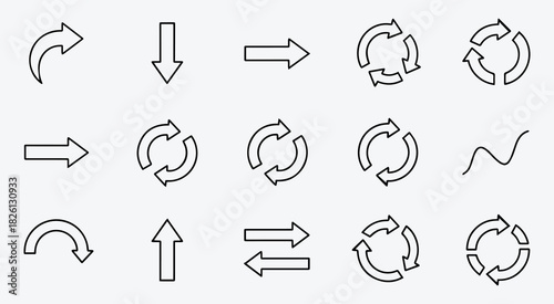 Modern Minimal Line Art Icons