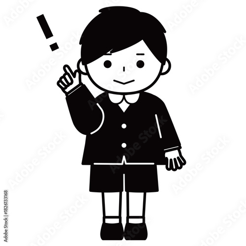 気づきを得た男の子