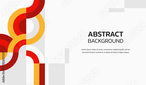 Red and yellow abstract geometric background vector illustration
