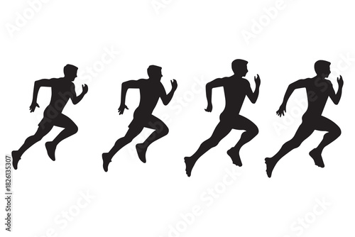 Dynamic Running Silhouettes in Motion Sequence