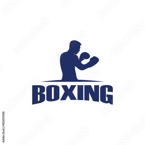 Boxing club logo emblem design