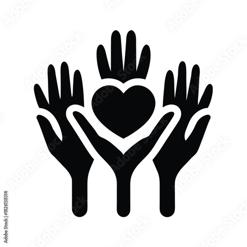 NGO Helping Hands Charity Icon