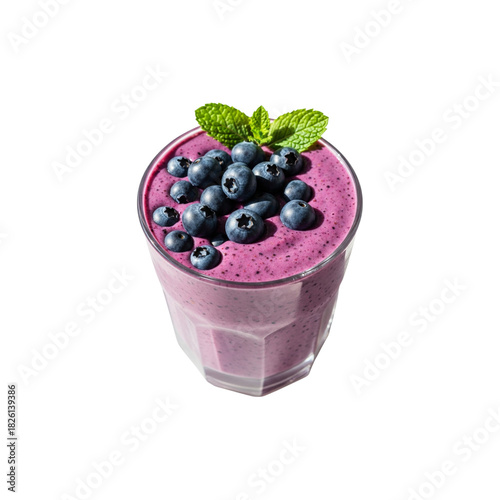 Fresh blueberries, healthy of ripe organic summer berries in a white bowl