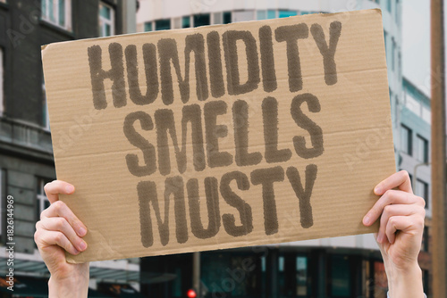 Slika na platnu "Humidity Smells Musty" Damp apartment air develops unpleasant odors