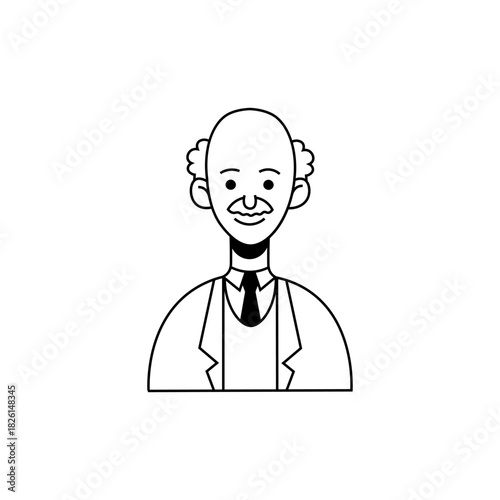 Professor carton illustration