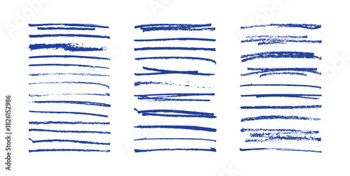 Artistic line collection featuring doodle strokes, pen marks, and crayon textures for creative borders, underlines, and hand-drawn design elements authentic line character. Crayon Brush Stroke Set.