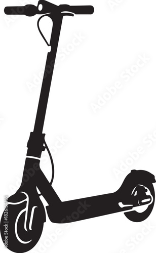 Electric scooter silhouette vector icon illustration design element