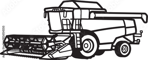 Combine harvester machinery for agricultural harvest operations