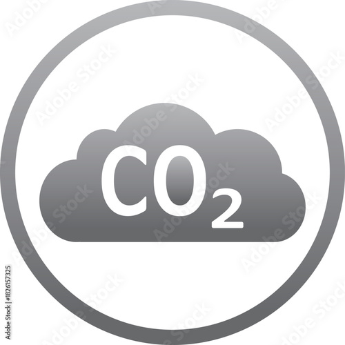 CO2 アイコン　丸