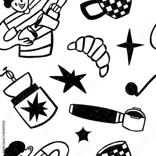 Coffee seamless pattern