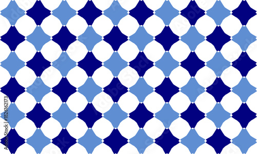 vintage seamless geometric pattern, Seamless geometric diamond pattern in two tone blue diamond checkerboard, chessboard seamless Repeat seamless pattern design for fabric printing or background