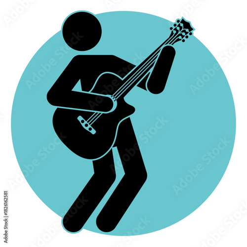 guitariste silhouette picto 10