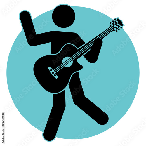 guitariste silhouette picto 9