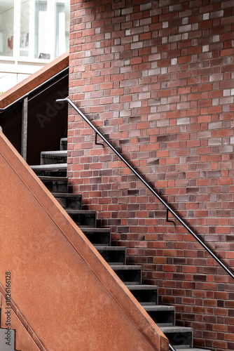 Stairs and staircase cross a structure ruled by geometry and design in architecture, where minimalism directs architectural detail across urban space and modern building