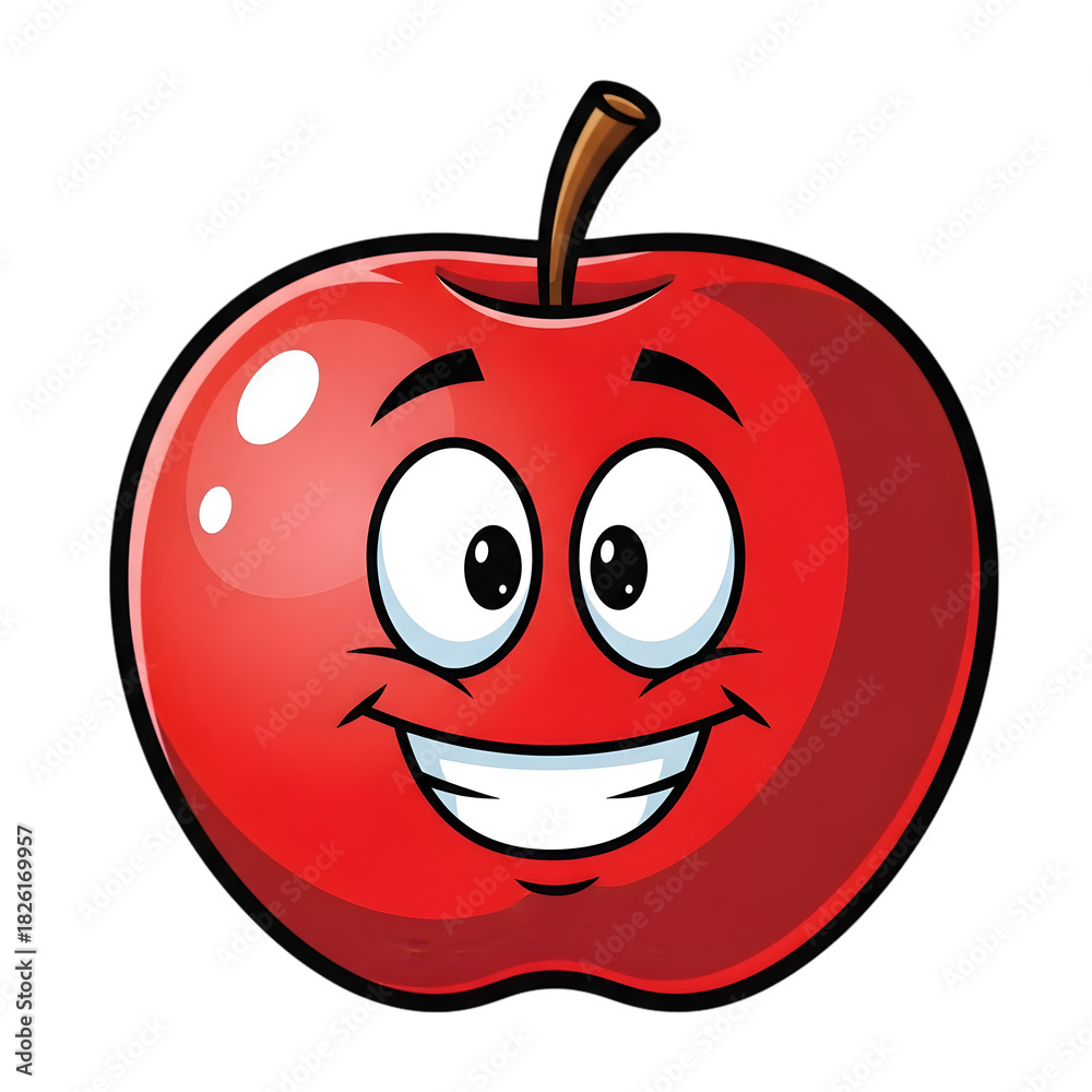 Obraz premium Happy Cartoon Apple