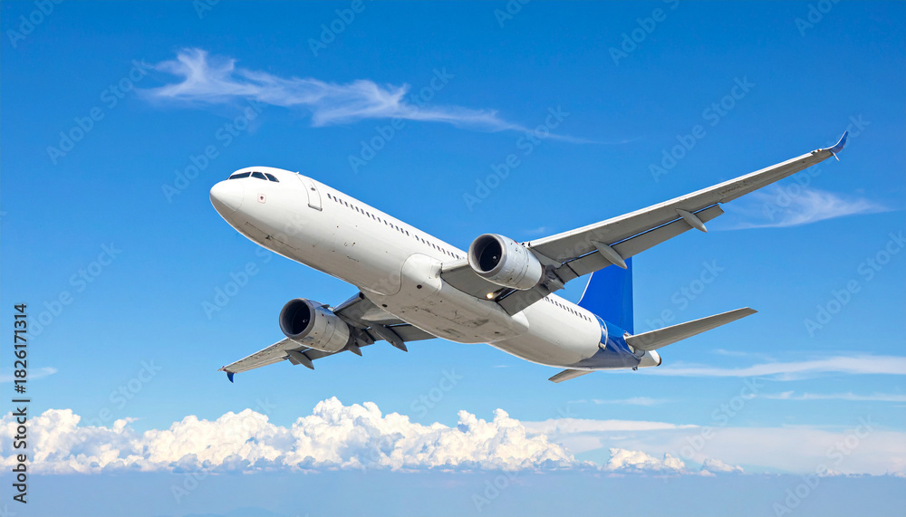 Obraz premium 飛行機と青空