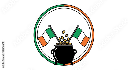 Irish Flag Pot of Gold St