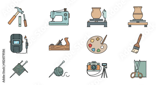 Crafting tools and equipment for creative hobbies and projects.