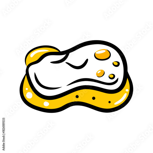 vector clip art bath sponge on white background for web and graphic design
