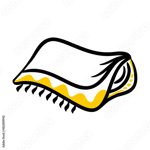 vector clip art blanket on white background for web and graphic design