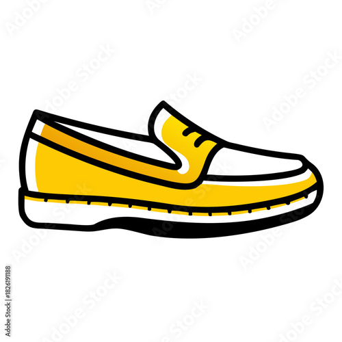vector clip art casual loafers on white background for web and graphic design