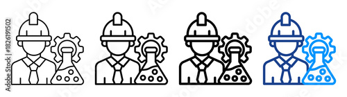 Biomedical Engineering Icon Different Style Outline Collection Set