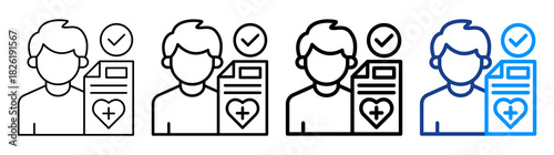 Health Check Icon Different Style Outline Collection Set