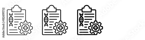 Biomedical Icon Different Style Outline Collection Set