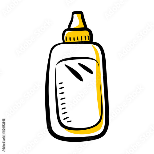 a flat gradient outline icon of a conditioner bottle for web and graphic design