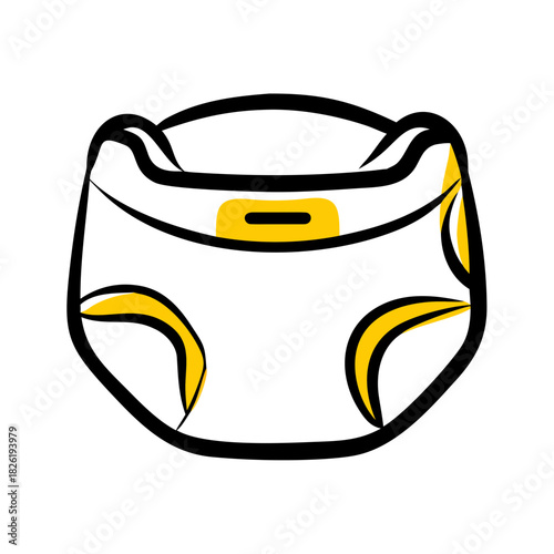 a flat gradient outline icon of a diaper bag for web and graphic design