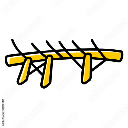 a flat gradient outline icon of a drying rack for web and graphic design