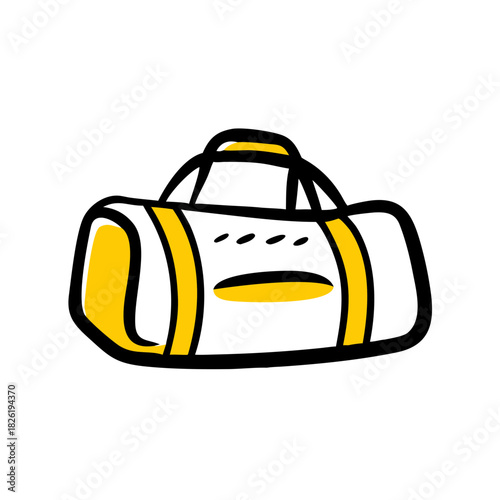 a flat gradient outline icon of a duffel bag for web and graphic design