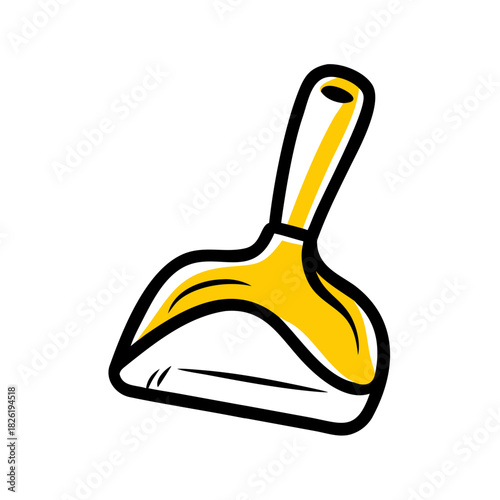 a flat gradient outline icon of a dustpan for web and graphic design