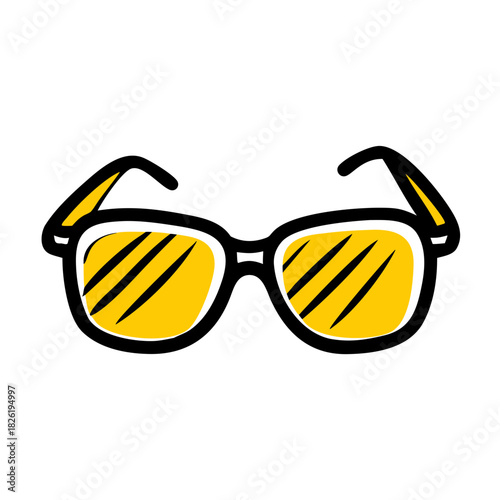 a flat gradient outline icon of fashion sunglasses for web and graphic design