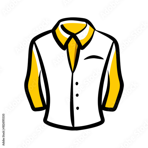 a flat gradient outline icon of a formal shirt for web and graphic design