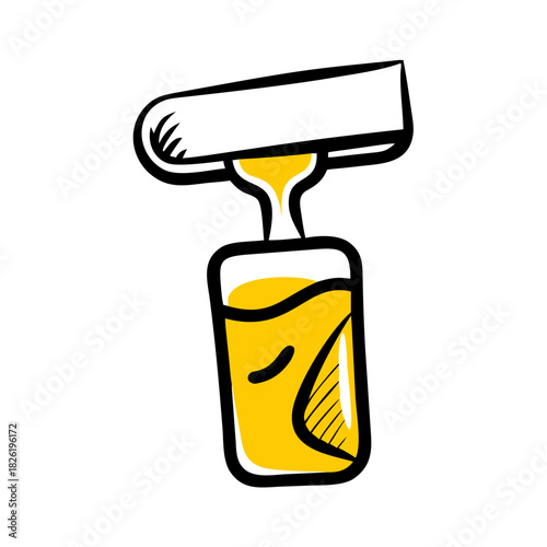 a flat gradient outline icon of a glass cleaner for web and graphic design