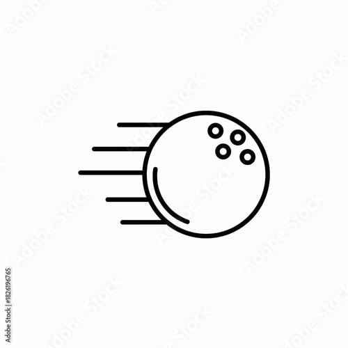 Bowling ball line art icon