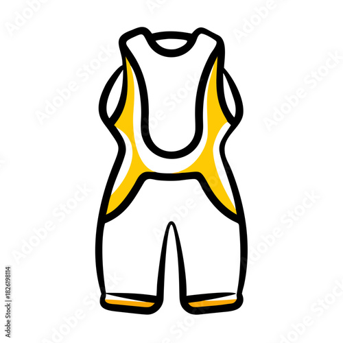 a flat gradient outline icon of a jumpsuit for web and graphic design