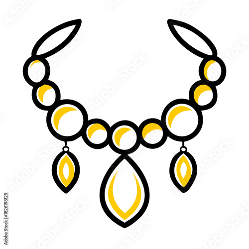 a flat gradient outline icon of a jewelry icon set for web and graphic design