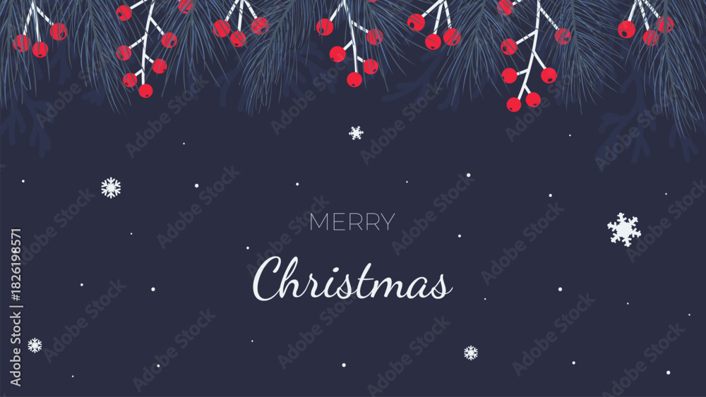 Naklejka premium christmas background with copy space