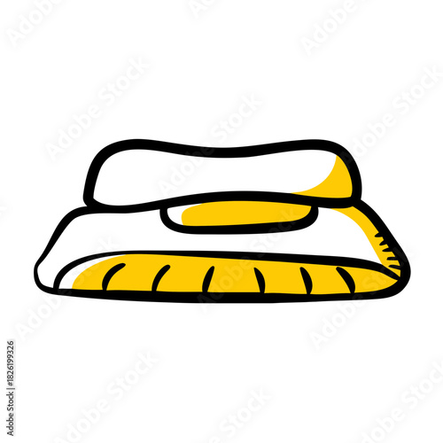 a flat gradient outline icon of a mattress for web and graphic design