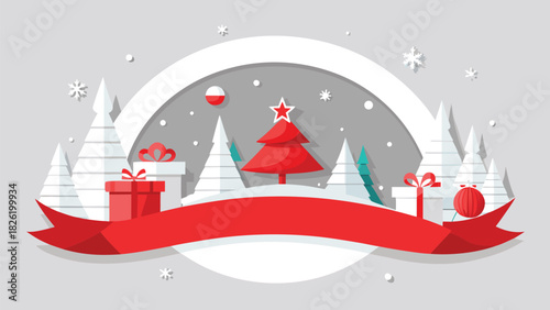 Merry Christmas and Happy New Year greeting card featuring festive designs and warm wishes for the holiday season..eps
