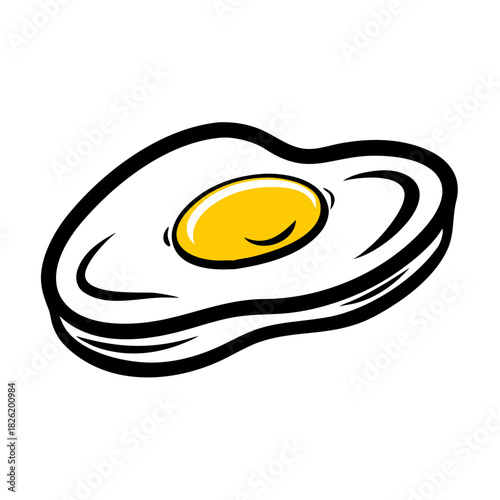 a flat gradient outline icon of an omelet for web and graphic design