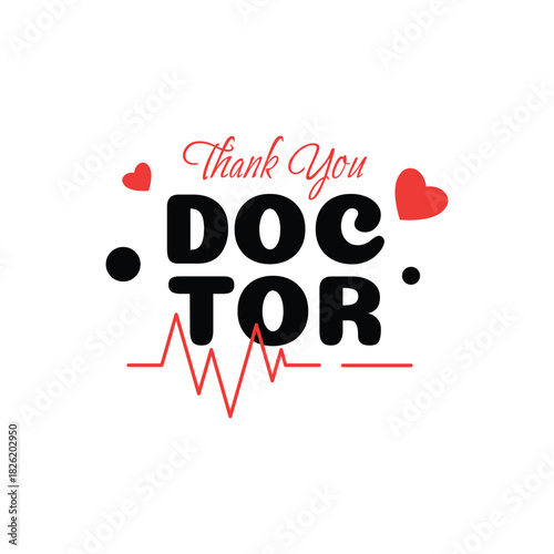 Thank You Doctors Design Lettering Typography