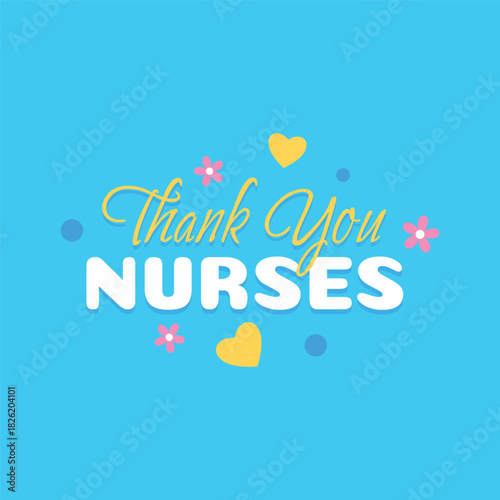 Thank You Nurse Design Lettering Typography