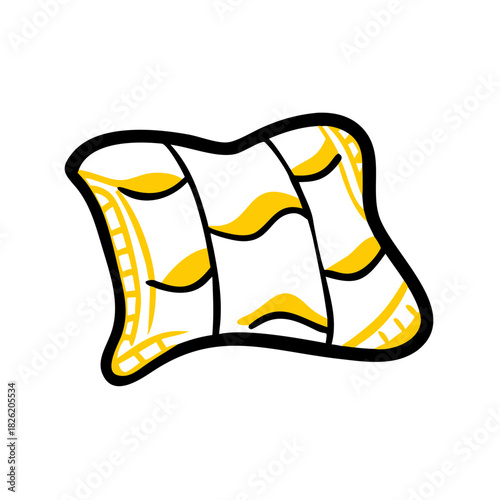 a flat gradient outline icon of a quilt for web and graphic design