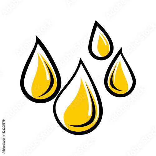 a flat gradient outline icon of a rain drop for web and graphic design