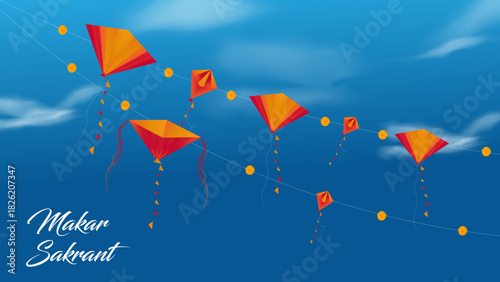 Makar Sankranti Vector Cards with Mandala Art and Kite Illustrations