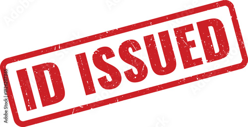 This official ID Issued red grunge rubber stamp text is suitable for various documents